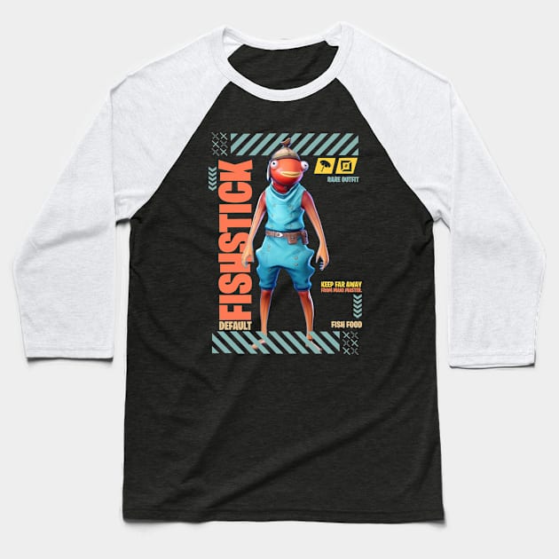 fishstick skin Baseball T-Shirt by rezbilstore